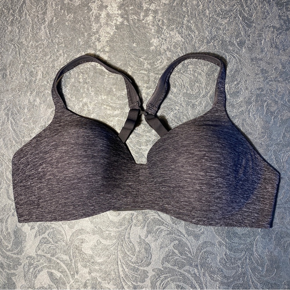 HANES Ultimate T-Shirt Soft Contour Wirefree Bra 36B Black Heather HU03 HP03